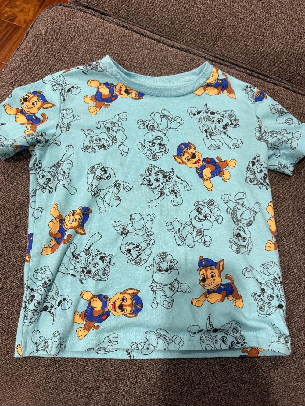 jumping beans Light Blue Paw Patrol Chase Print Tee with Yellow & Blue Accents